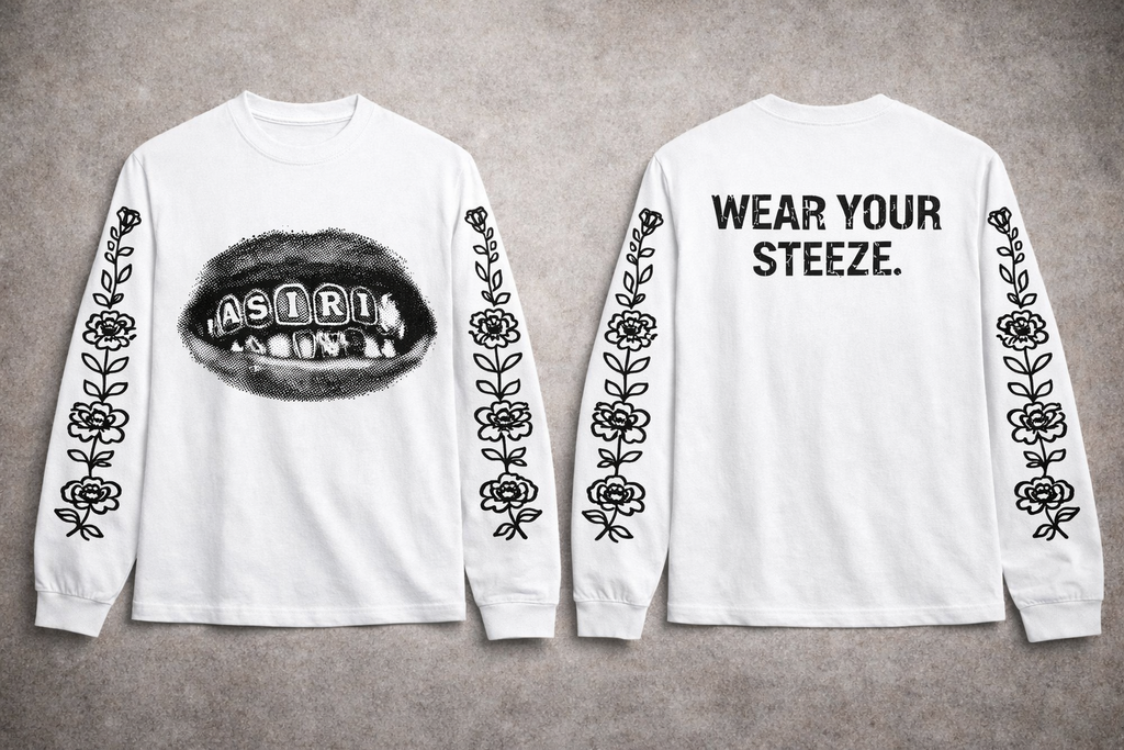 Long Sleeve "WEAR YOUR STEEZE." (White)