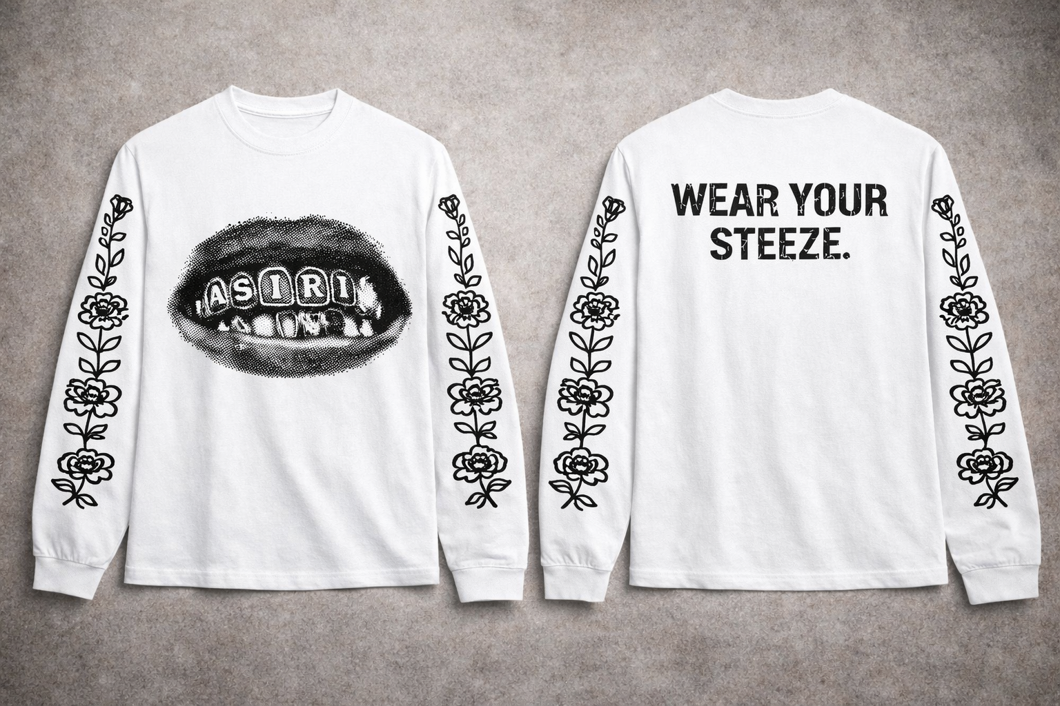 Long Sleeve "WEAR YOUR STEEZE." (White)