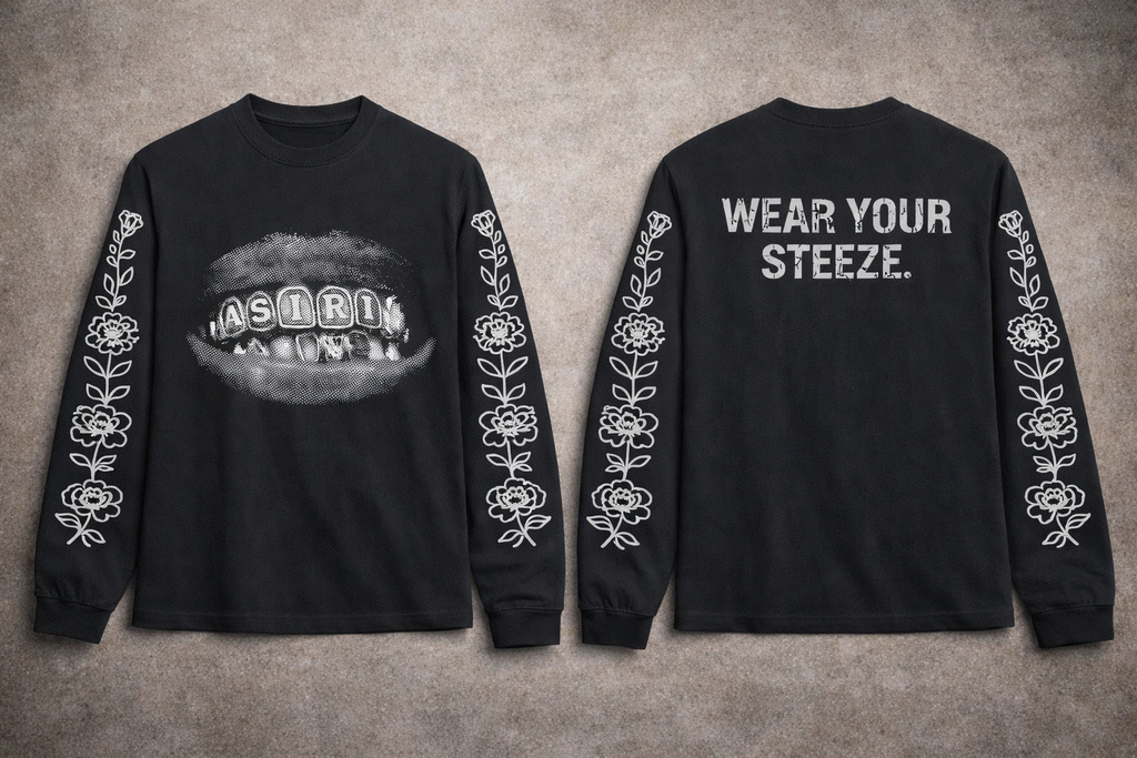 Long Sleeve "WEAR YOUR STEEZE." (Black)